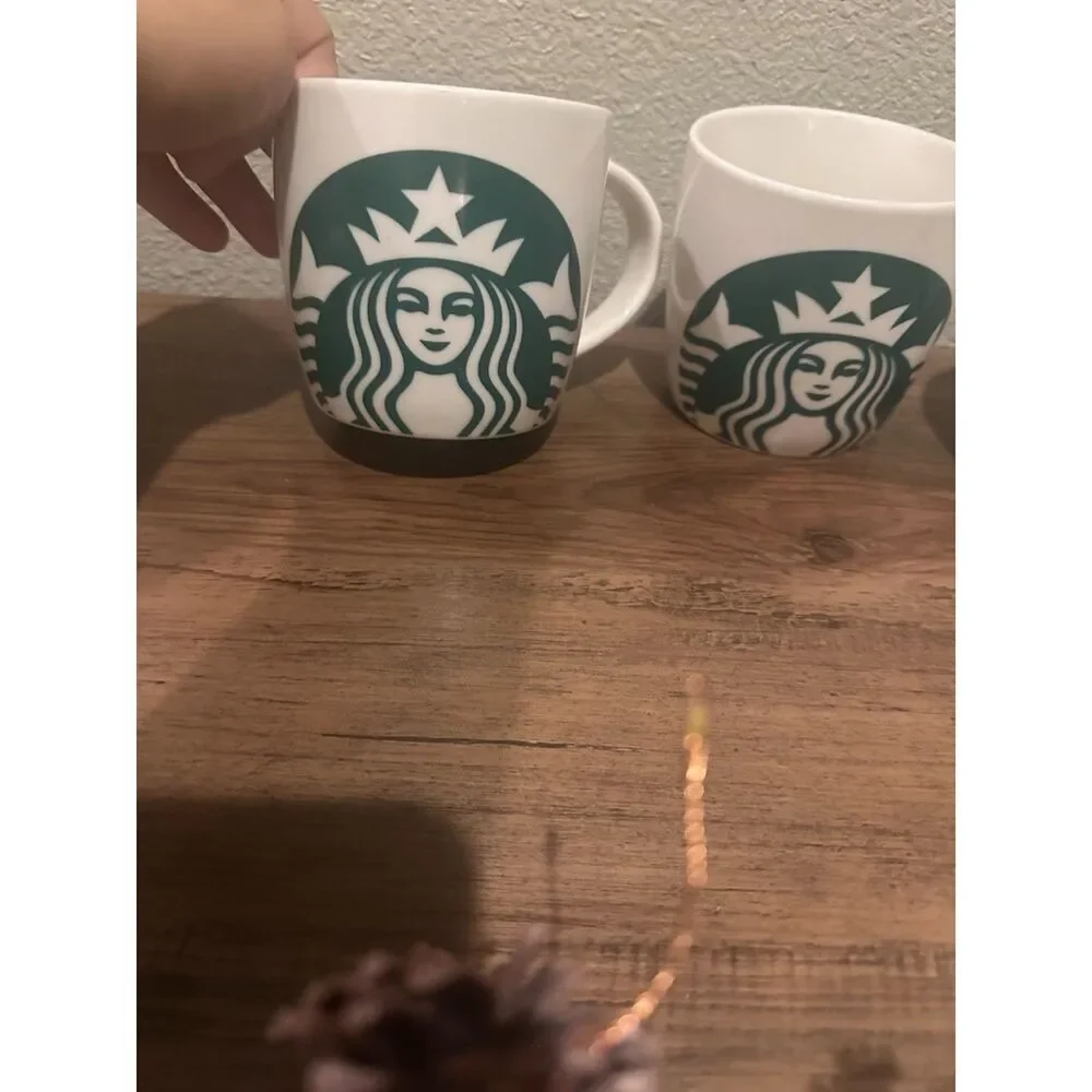 Starbucks Classic White/Green Logo Coffee Mug Three Set
